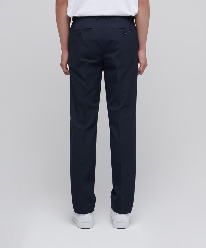 MUSINSA STANDARD Tapered Hidden Elastic Waist Length Slacks [Navy]
