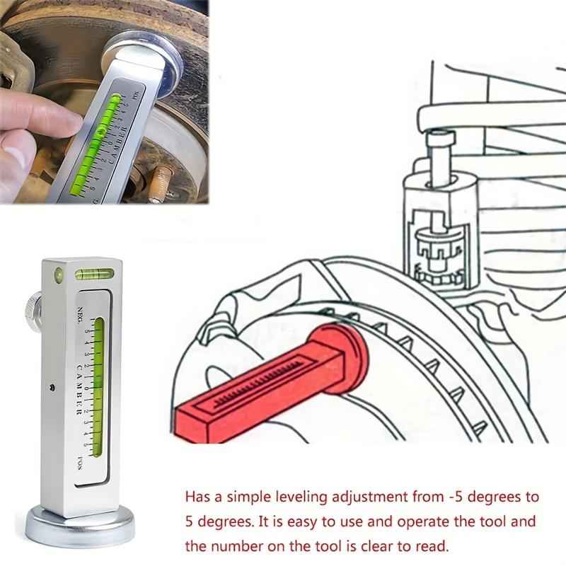 Car Magnetic Level Gauge - 1pc, Four Wheel Positioning, Camber Adjustment Aid Tool with Magnet