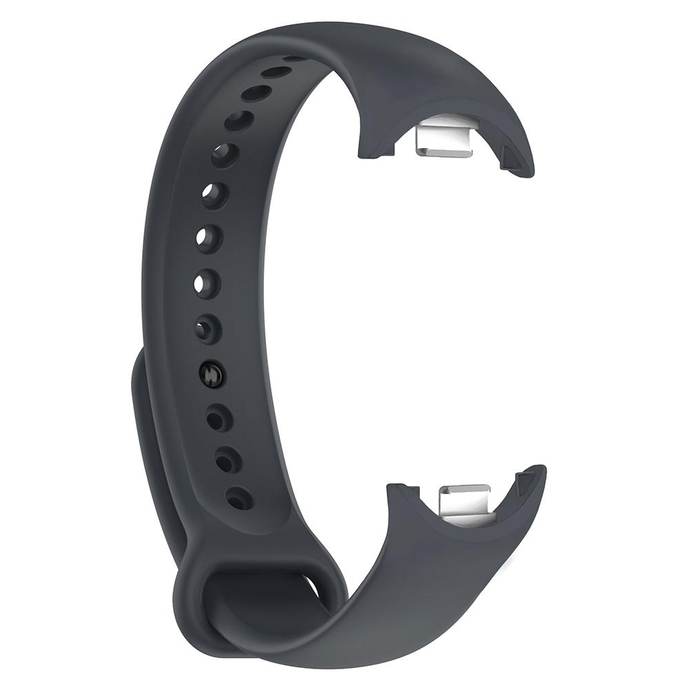 Watchband Solid Color Wristband Watchband Silicone Press-type Installation With Metal Connector Waterproof for Xiaomi Mi Band 8