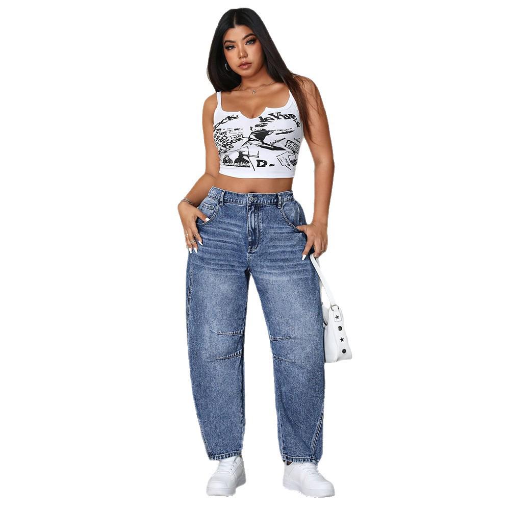 Women's Summer Loose Straight Wide-Leg Jeans
