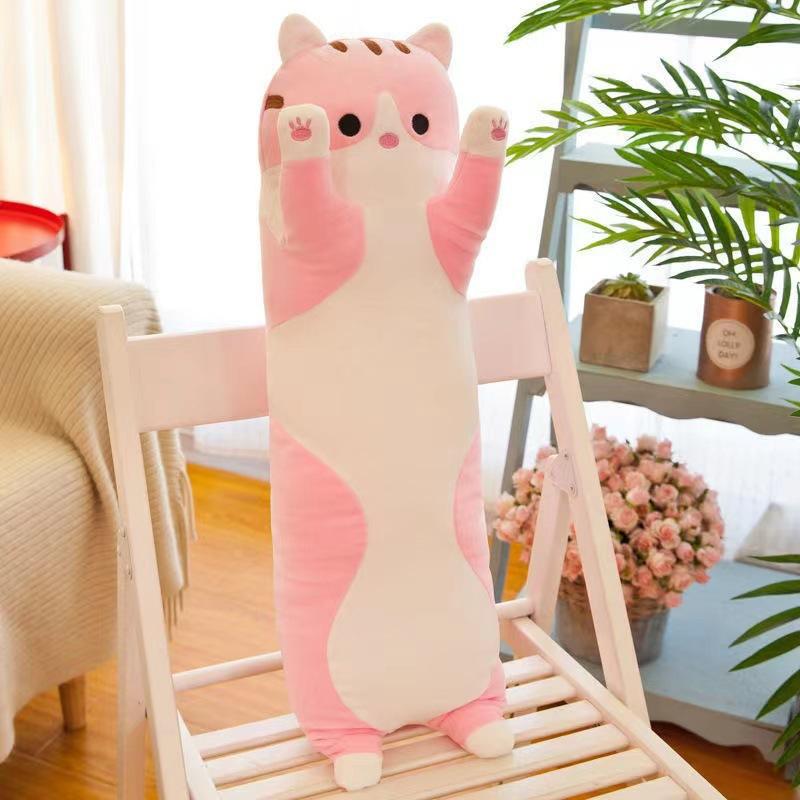 

Doll cat throw pillow boutique plush toy 50cm розовый