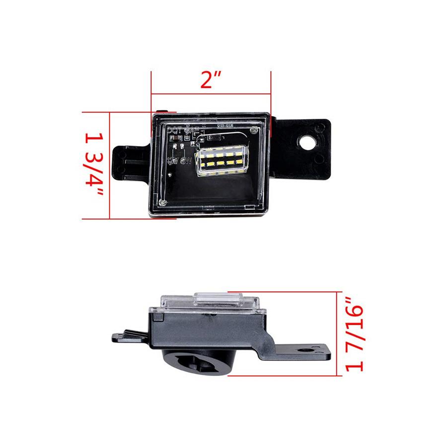 2Pcs LED Tail License Plate Light For Chevy Silverado GMC Sierra 1500 2500 3500