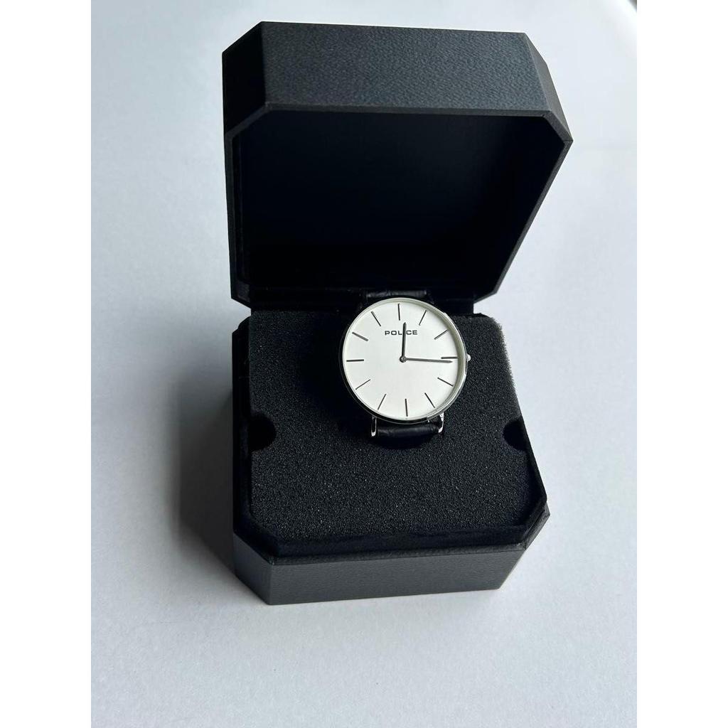 Used POLICE police watch men's black leather band