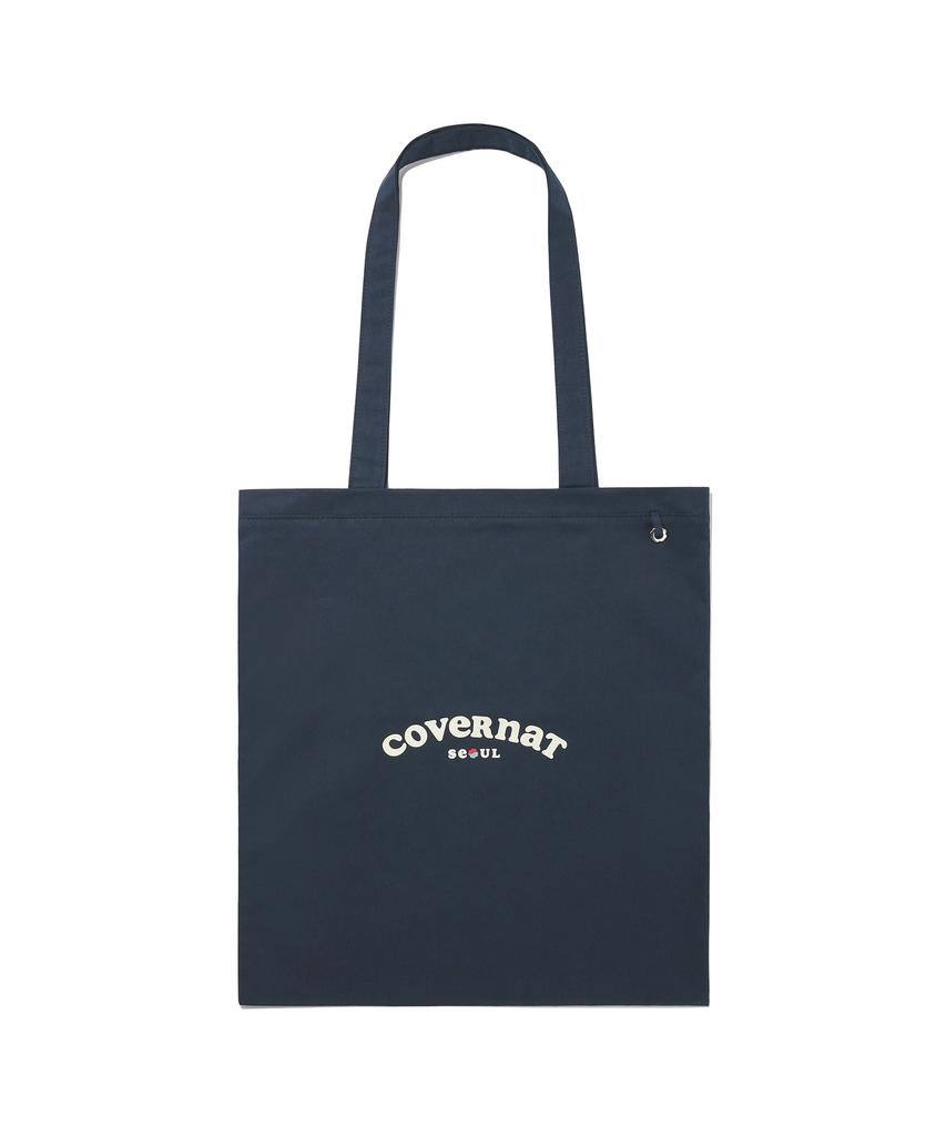 Covernat Woman Clover Heart Cooper Logo Seoul Eco Bag Navy