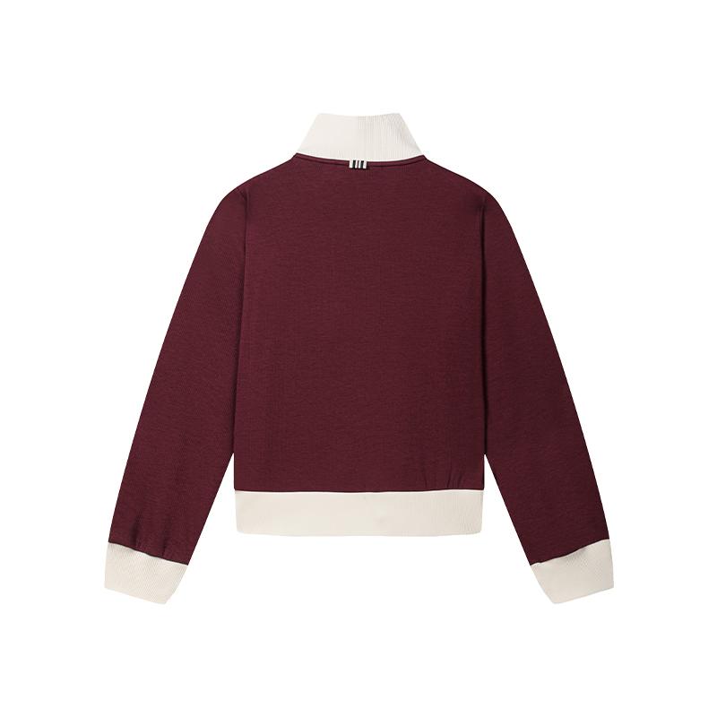 FILA Heritage Casual Long Sleeve Jacket Women jackets Burgundy F11W638507FWI