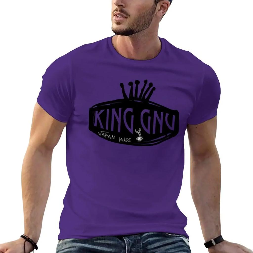 Футболка King Gnu с принтом животного для мальчиков, графические футболки, тяжелые футболки для