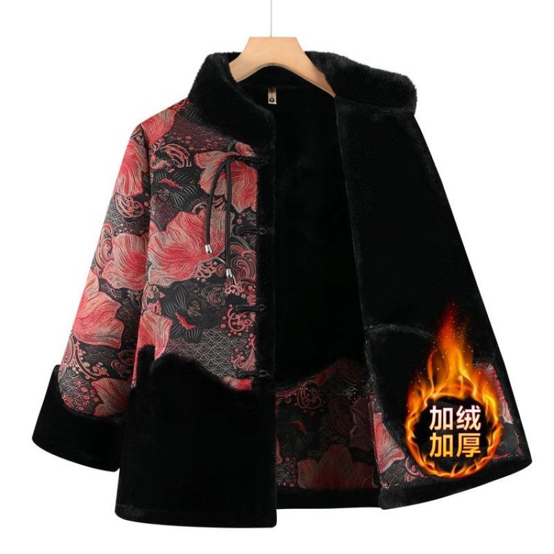 Coat cotton-padded clothes women's velvet noble thickened warm winter fur integrated