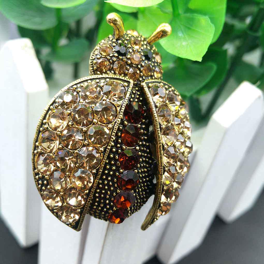 Elegante gatos broche pedrería oro señora prendedor