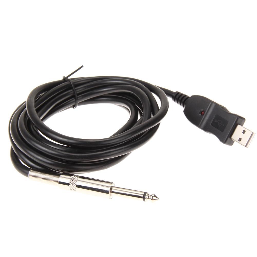 3 Meter Gitarre zu PC USB Aufnahme Kabel Verbindungsschnittstelle 6,5 mm 6,5 mm zu USB Gitarrenkabel Elektrisches Gitarrenkabel