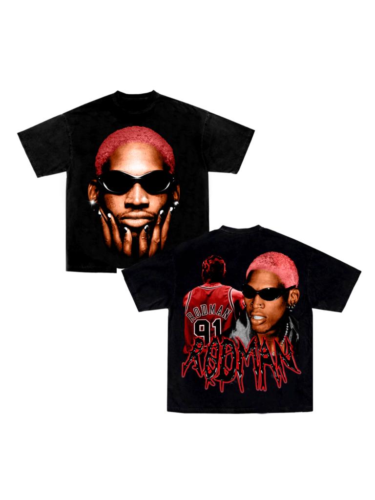 Dennis Rodman Hip Hop T-shirt Streetwear 90 Rodzilla Vintage Summer Fashion Street Cotton Men New TEE TSHIRT Womens Clothing