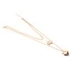 Multilayer Heart Pendant Necklaces Alloy Heart Long Chain Necklaces for Women Gold
