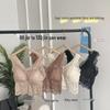 6060 Lace V-Neck Ice Silk Backless Tank Top with Integrated Cup Lingerie