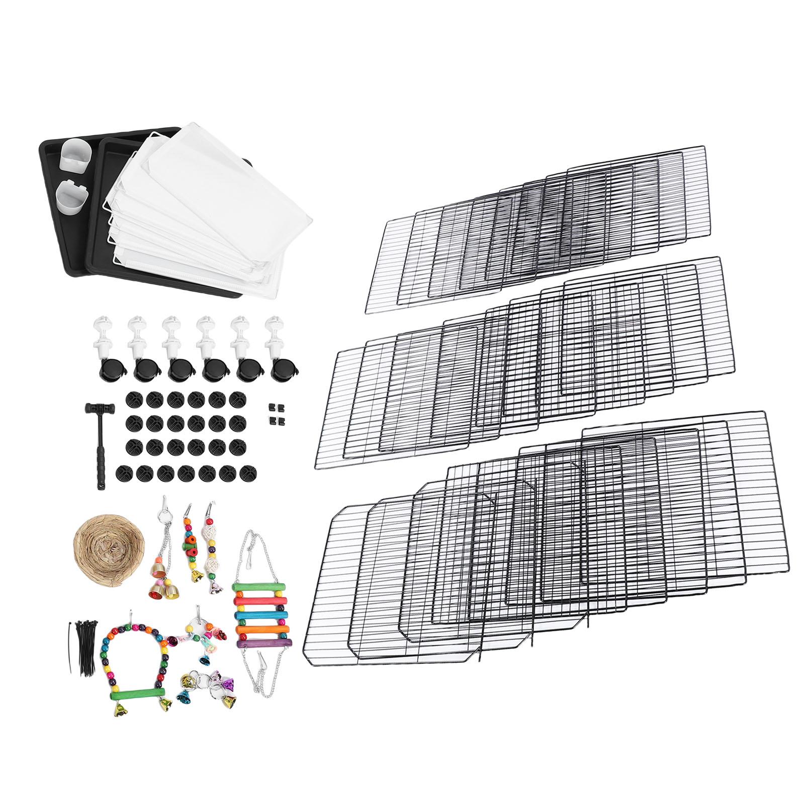 

Большая клетка для птиц Роскошная вилла с поддоном Прочная железная Просторная большая клетка для попугая для волнистого попугайчика, попугая-монаха, кореллы