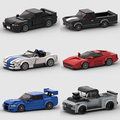 MOC Auto Super Rennen Stadt Geschwindigkeit Sport Pickup Fahrzeug Modell Bausteine Rallye Superauto Rennsteine Weihnachtsgeschenk Technisch