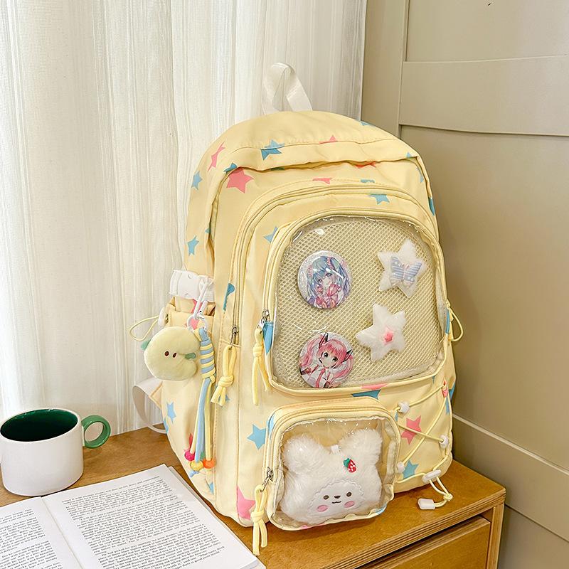 New Girls High-value Commuting Campus Junior High School High School Students Large-capacity Ins Travel Pain Bag Backpack Women