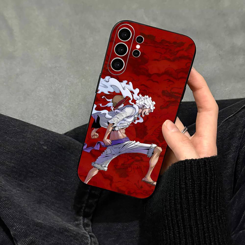 Straw Hat Luffy Eternal Legend Phone Case For Samsung S25,S24,S21,S22,S23,S30,Ultra,S20,Plus,Fe,Note,10,9,5G Black Cover