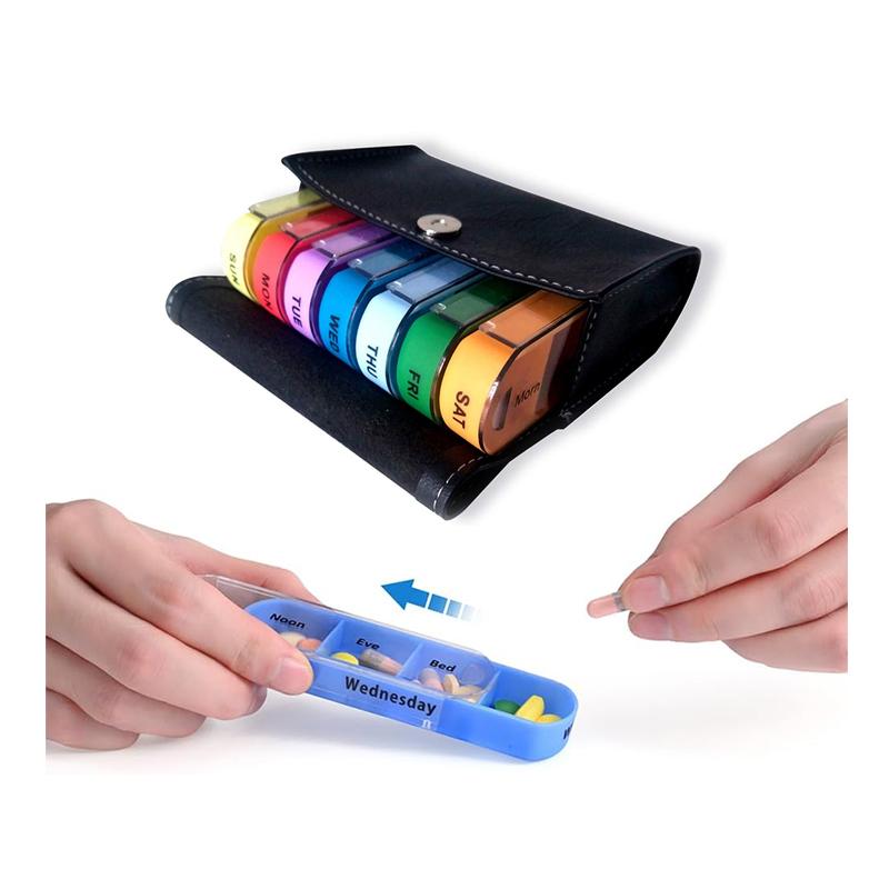 1Pcs Travel Weekly Pills Organizer 7 Day Pill Case Medicine Box 7 Compartments Portable Pill Container