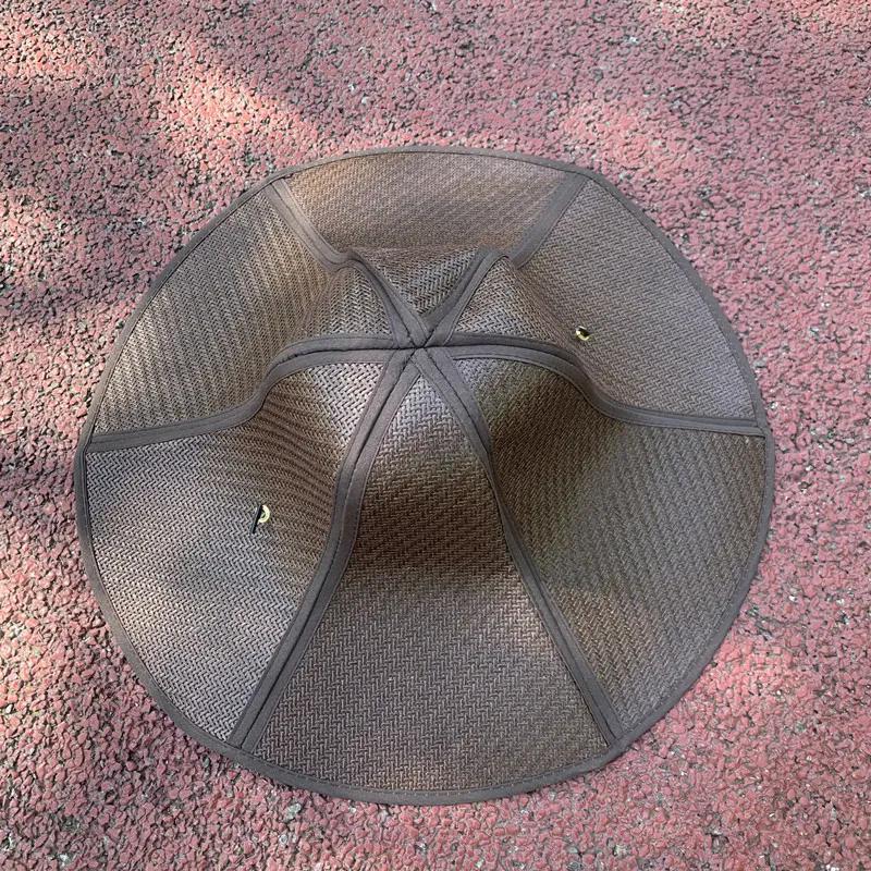 

WTEMPO Весна-лето складные солнцезащитные шляпы с ветрозащитной веревкой пара однотонных широкополых дорожных пляжных дышащих солнцезащитных шляп 46cm*1pc кофейный