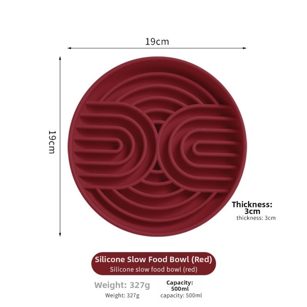 Silicone Slow Feeder Anti-Choking Anti-Gulping Pet Slow Feeder Bowl Non-Slip Eco-Friendly Slower Food Feeding Dishes