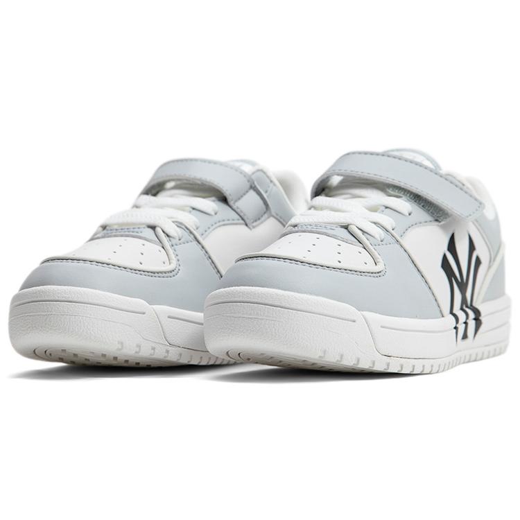 New MLB Chunky Liner Anti Slip Wear Resistant Low Top Skateboard Shoes Gray Kids' 7ASXCA13N-50GRL