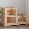 Vidaxl Hamster Cage, 81X40X60 Cm, Solid Fir Wood