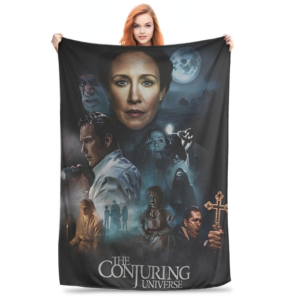 The Conjuring Last Rites Horron Warme Weiche Decke Flugzeugreise Plüsch Überwurf Decke Heimdekoration Flanell Tagesdecke Schlafsofa