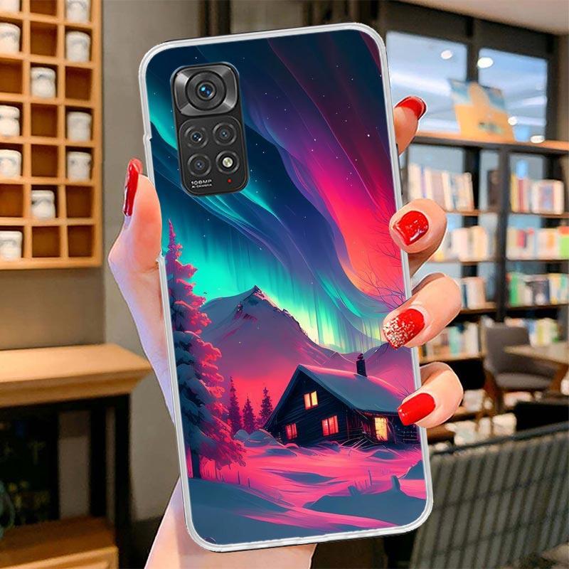 Landscape Winter Light Snow Cover Phone Case For Xiaomi Redmi Note 15 14 13 12 11 10 Pro Plus 14S 12S 11S 11T 11E 10S Soft Funda