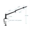 Smatree [Metal] Microphone Stand Tabletop MV7 Podcast Microphone, AT2020USB + Microphone Arm Stand At2020 Microphone Stand Compatible with Smartphones