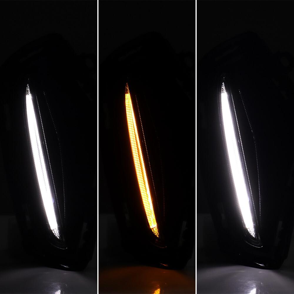 For 2019-2025 Toyota RAV4 LED Dual Color Fog Light DRL Signal Lamp W/Turn Signal