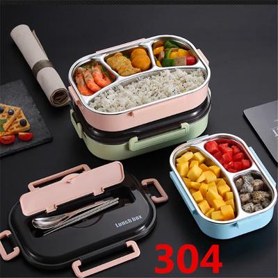 Japanische Kinder Thermos-Lunchbox 304 Edelstahl Bento Mit Fächern Geschirr Mikrowellenbehälter Box Thermoskanne für Lebensmittel