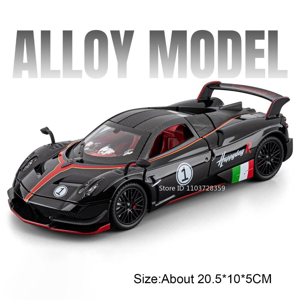 1:24 Pagani Huayra Zonda Modell Sportwagen Spielzeug Legierung Druckguss Pull-Back Exquisites Interieur Türen Geöffnet Supersportwagen Modelle Geschenke