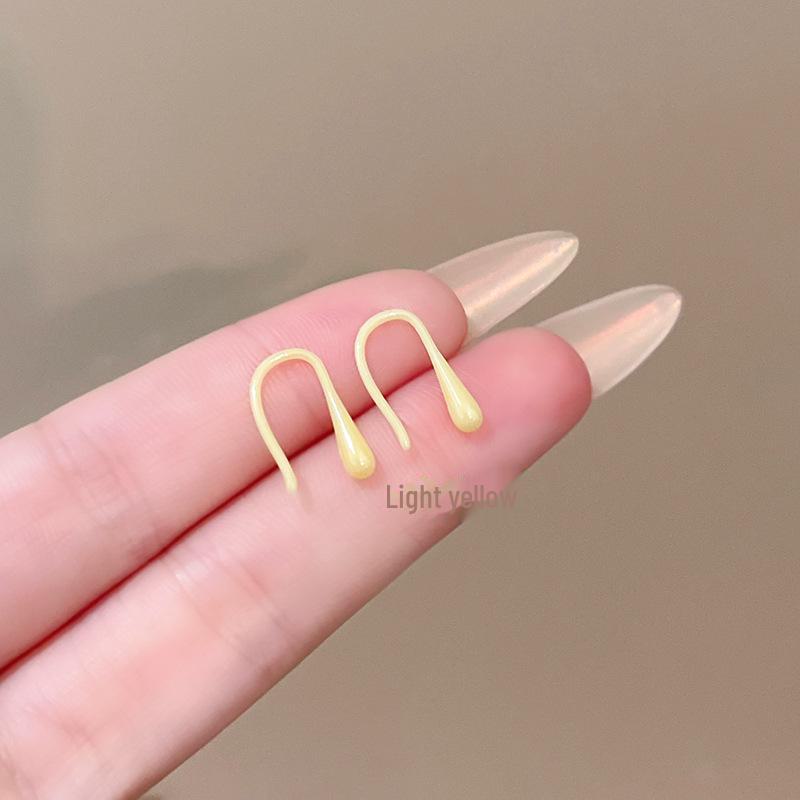 High-end Colorful Geometric Ceramic Earrings - Comfortable for Sleeping, Unique Design.