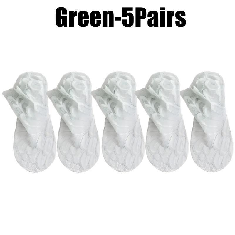 Fashion Women Lace Flower Mesh Socks Non-slip Invisible Liner Sock Female Elastic Comfy Thin Breathable Ankle Socks