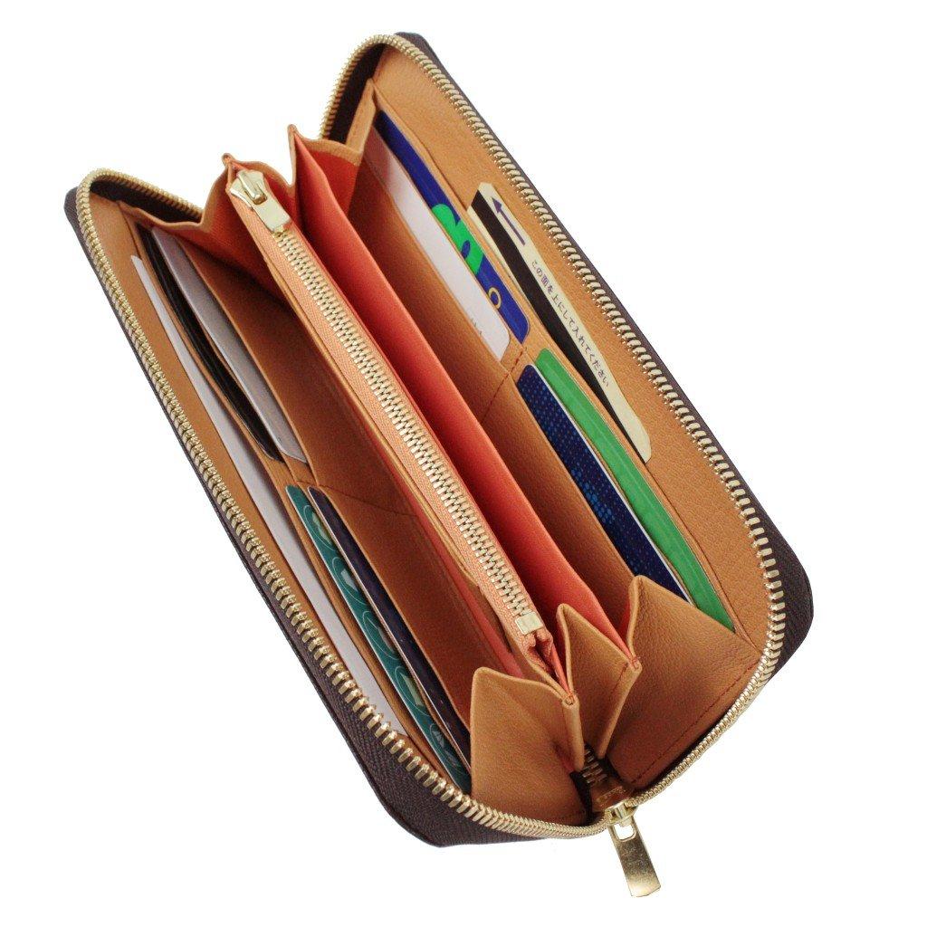 Porter PORTER Double Round Zipper Long Wallet 129-03735 (Black X Orange)