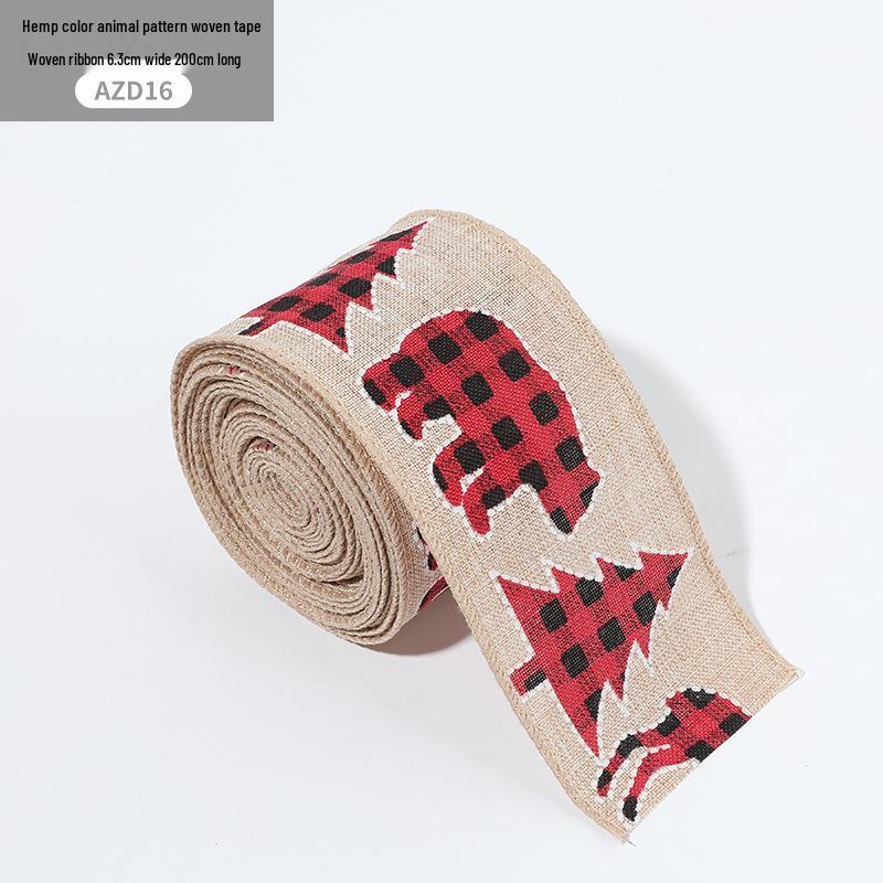 In Stock: New Christmas Bow Ribbon - Imitation Hemp Holiday Decoration Supplies