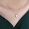 Zircon Geometry Pendant Necklace For Women Ins Korean Style Simple Gold Color Titanium Steel Neck Chain Fashion Jewelry Gifts