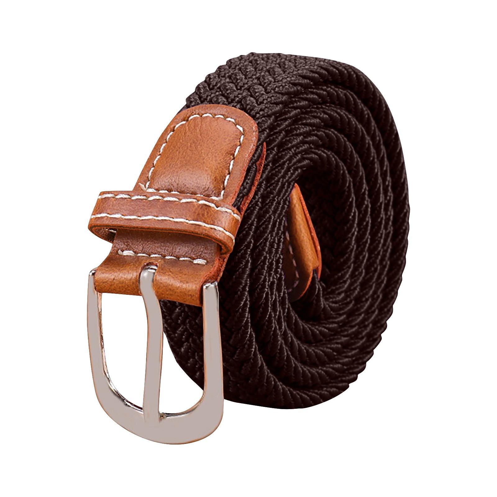 

Женский парусиновый ремень с пряжкой, повседневный модный кожаный ремень с жемчугом, джинсовый брючный ремень кофейный