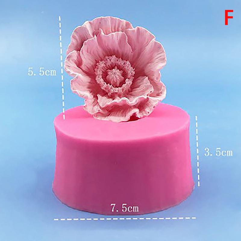 3D Formičky na růže DIY Práce s omítkou Hlina Pryskyřice Umění Měkký silikon Fondánová forma na dort Mýdlo Led Čokoládová dekorace Nástroj na pečení