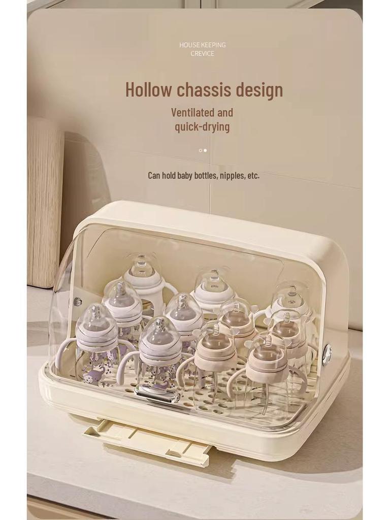 Dustproof Desktop Cup Holder and Draining Tray