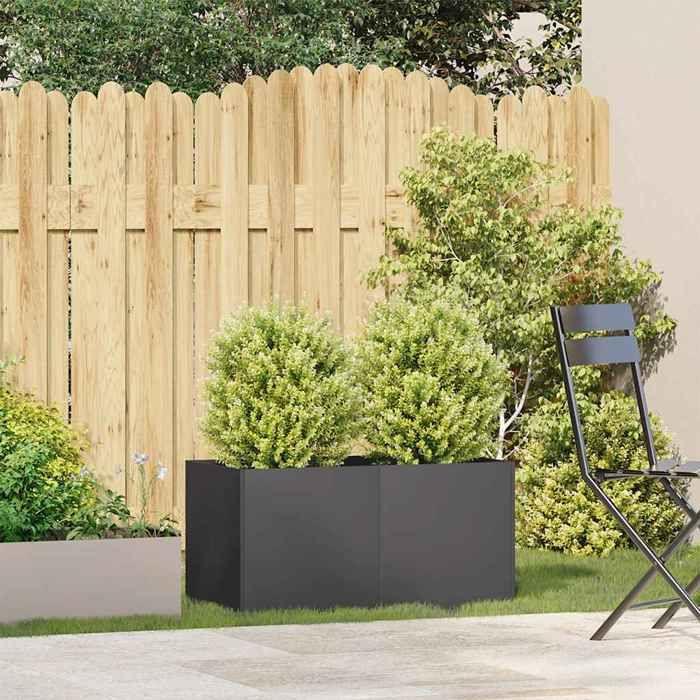 VidaXL Jardinière noir 80x40x40 cm acier laminé à froid, pot de fleurs, support de plantes, lit surélevé, support de 860668
