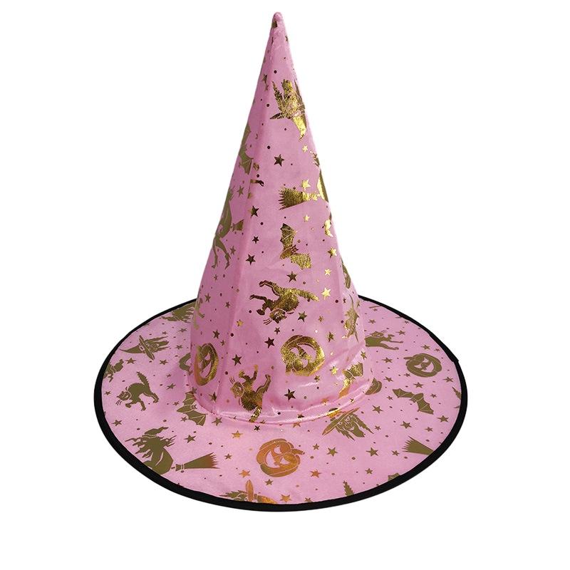 Witch Hat For Halloween Party Stylish And Gold-embossed Witch Hat Costume Accessory