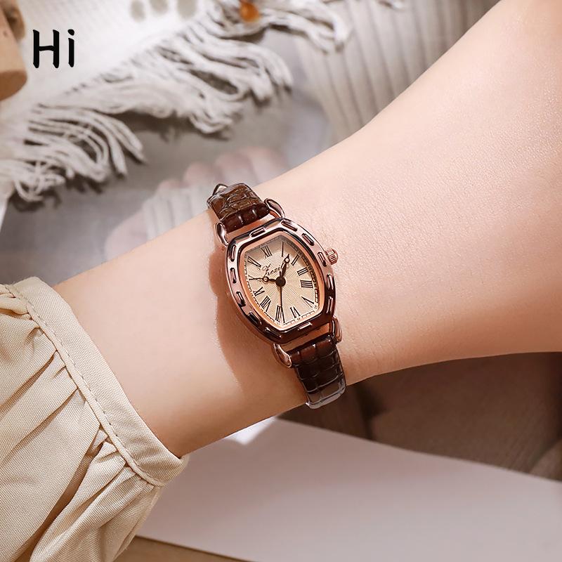 

Bendian watch retro small wine barrel watch women s belt temperament small square watch quartz movement women s watch