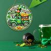 2D Flat 20cm Happy St.patrick's Day Hat Wooden Wall Hanging Decor - Car Balloon Universal Holiday Wooden Pendant, Home Decoration, Welcome Sign Party