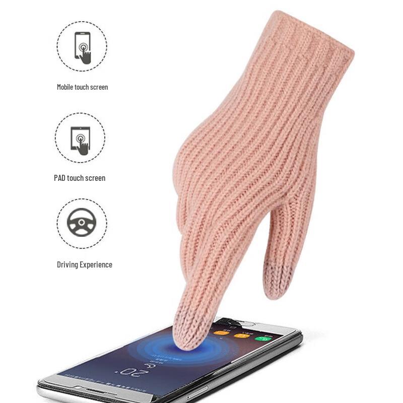 

Women s Winter Warm Knit Touchscreen Gloves One Size