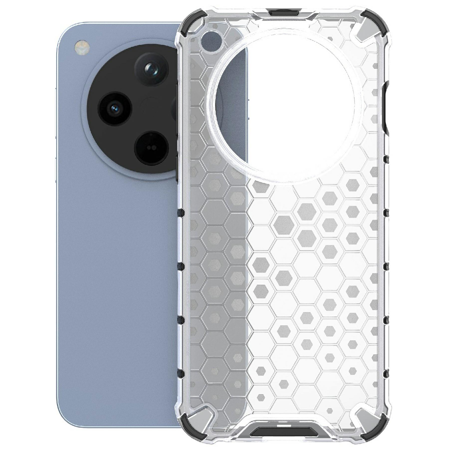

For Oppo Find X8 5G Case PC+TPU Phone Cover Honeycomb Shape Blue