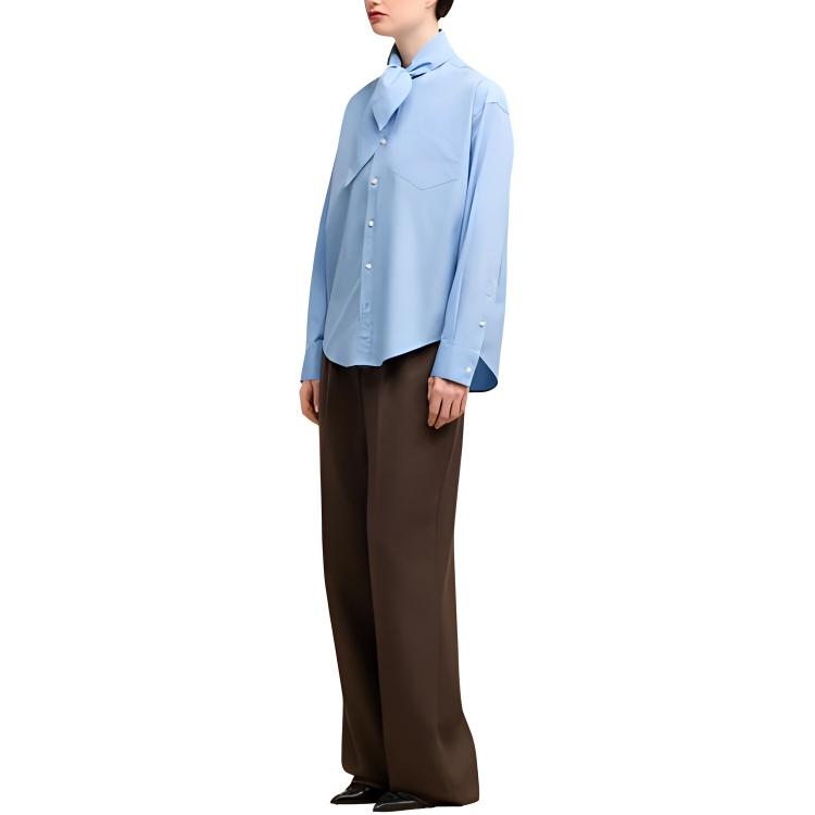 AMIPARIS Scarf-collar Cotton Shirt USH104CO0063-484