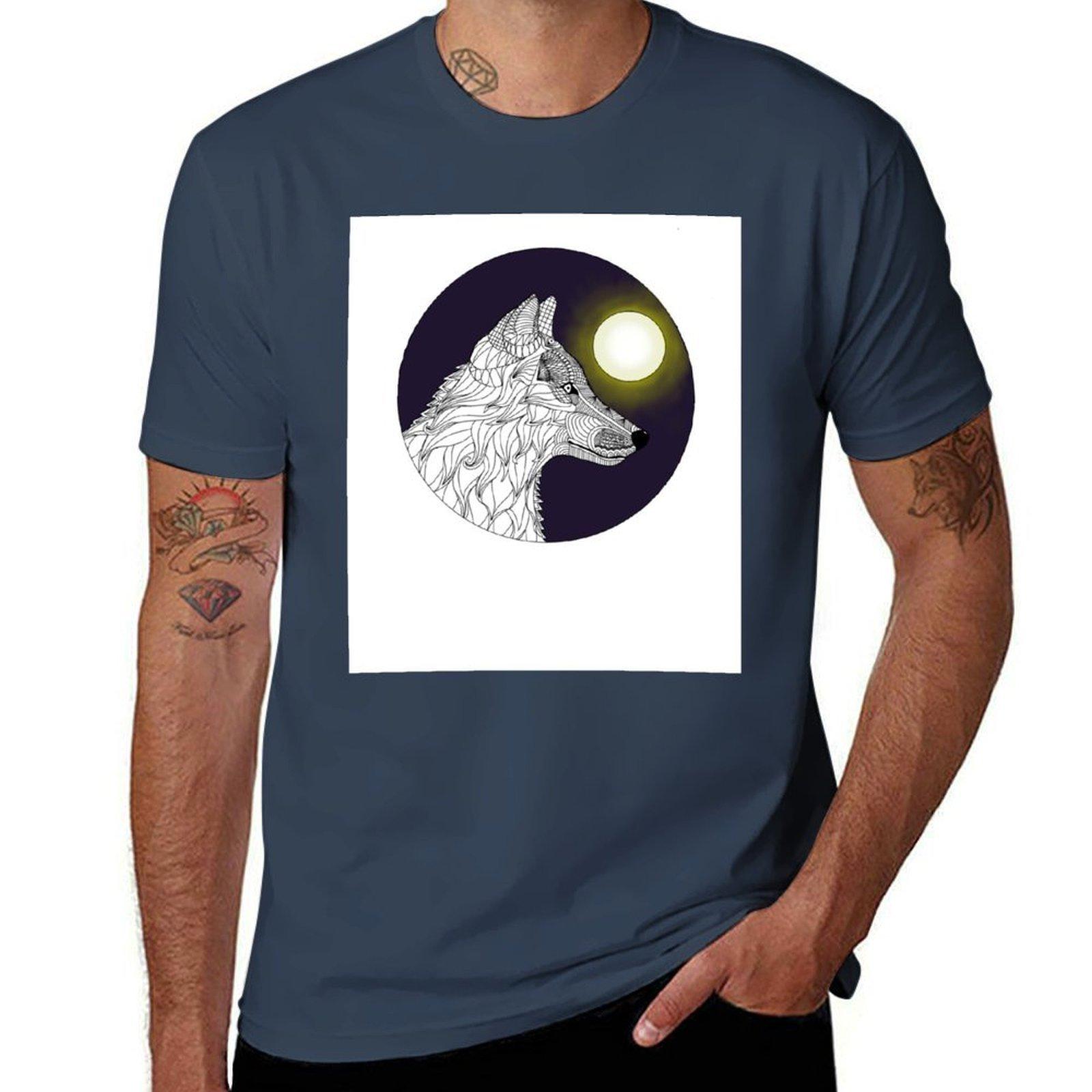 Wolf Tshirt Breathable Mesh Panel Tshirt S