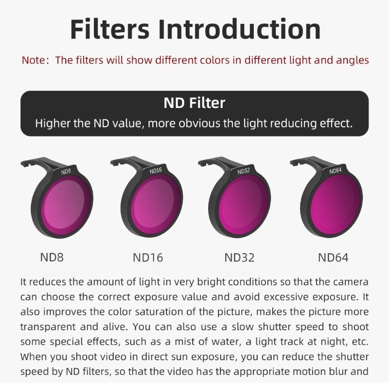 Lens Filter for Gimbals Camera Filters Protector MCUV ND8 ND16 ND32 ND64 CPL