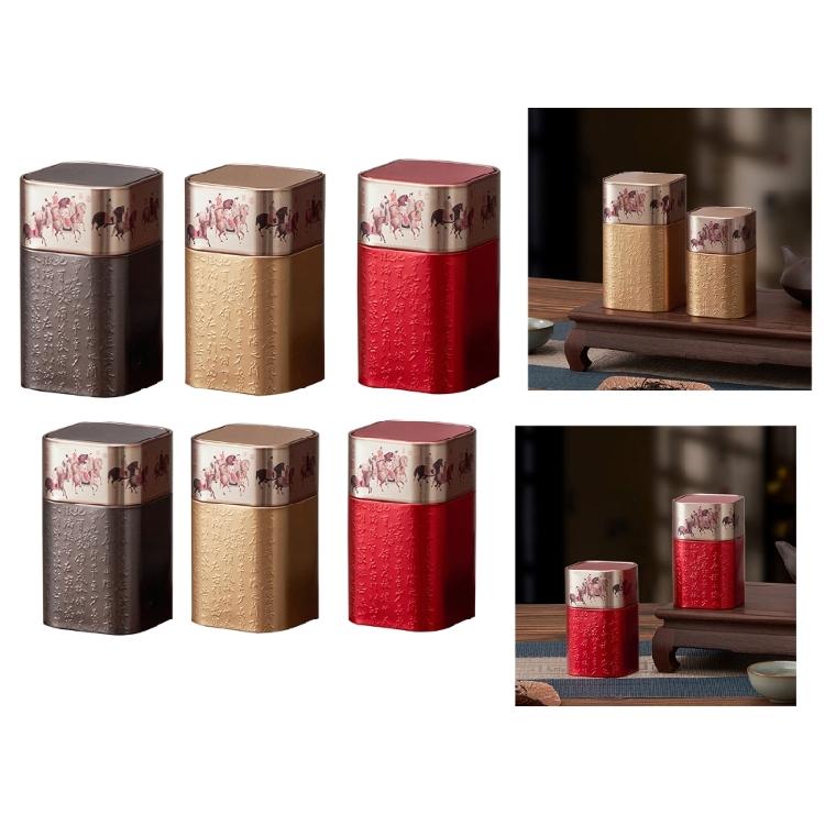 Portable Empty Tea Tin Can Reusable Tea Container Small Tea Packagings Box