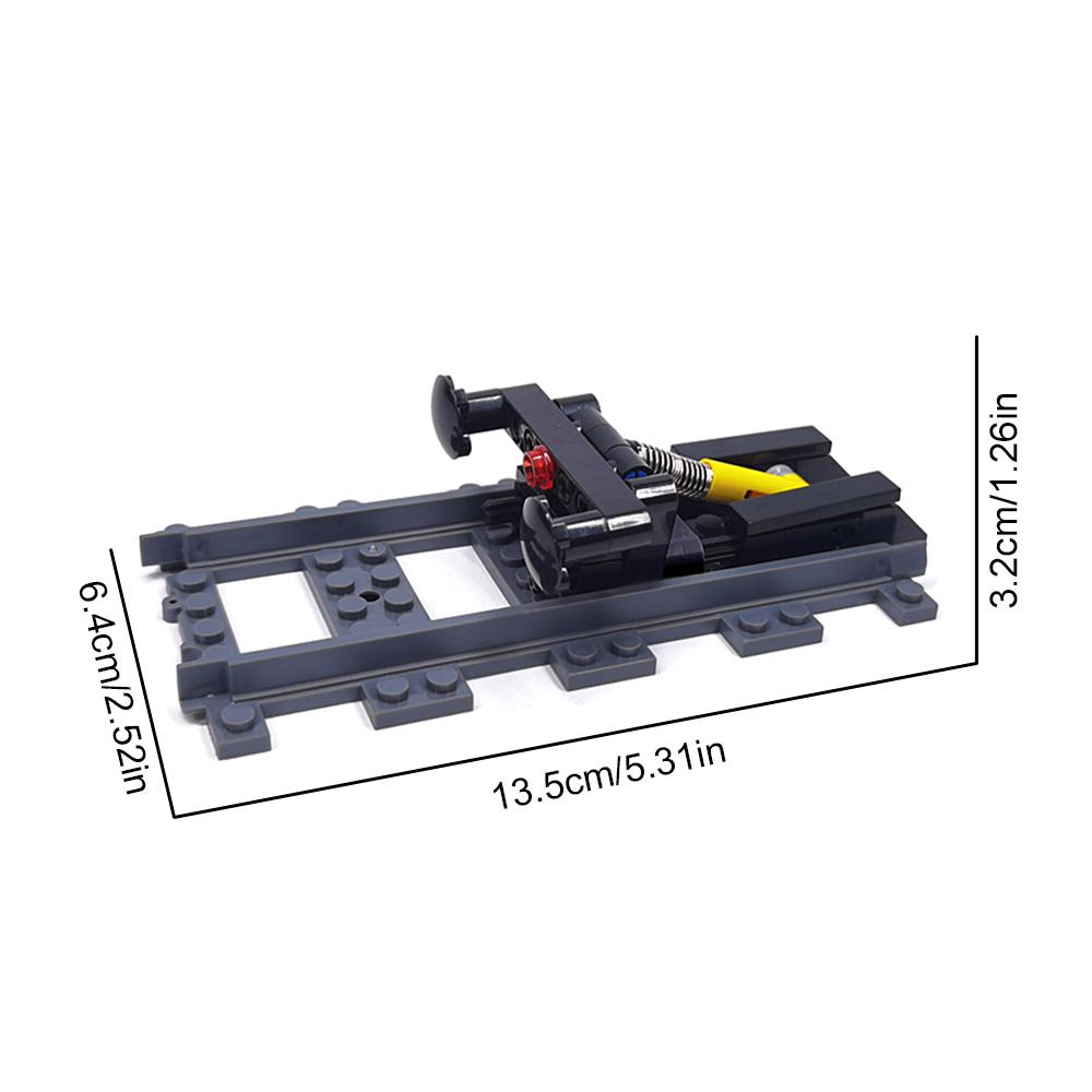 Simulated City Train Railway Buffer Track Building Blocks MOC Assembled Train Scene Combination Model Expansion Parts